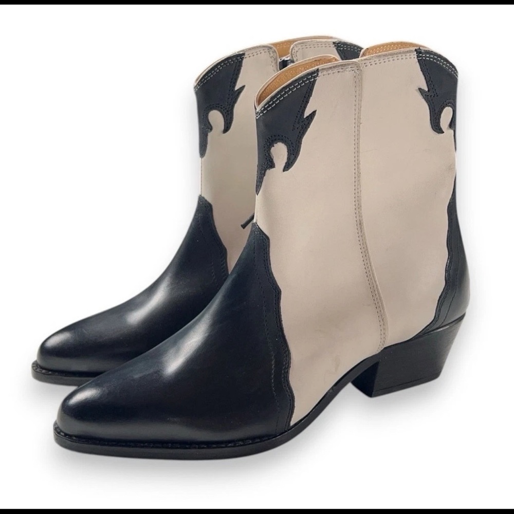 Free People Womens 37 New Frontier Western Cowboy Boots Distressed READ!
